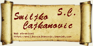 Smiljko Čajkanović vizit kartica